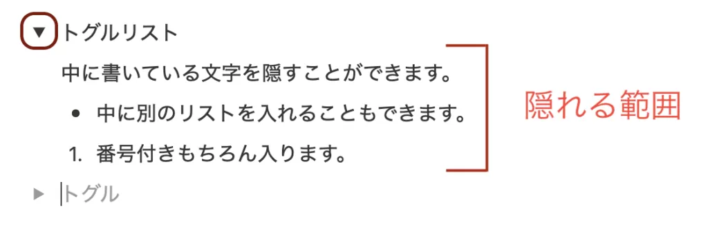 トグルリスト画面