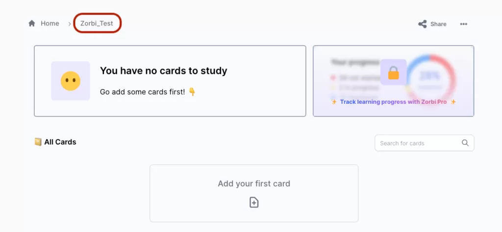 Notion と連携されているデッキが表示