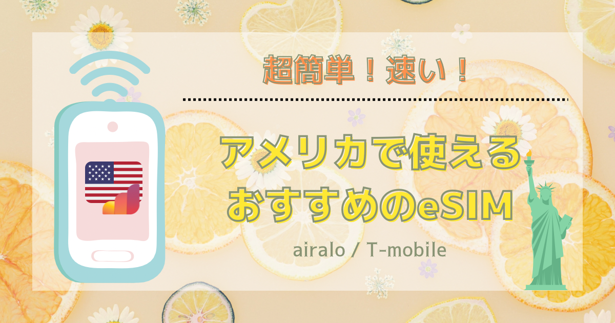【簡単！速い！】アメリカで使えるおすすめのeSIMをご紹介！